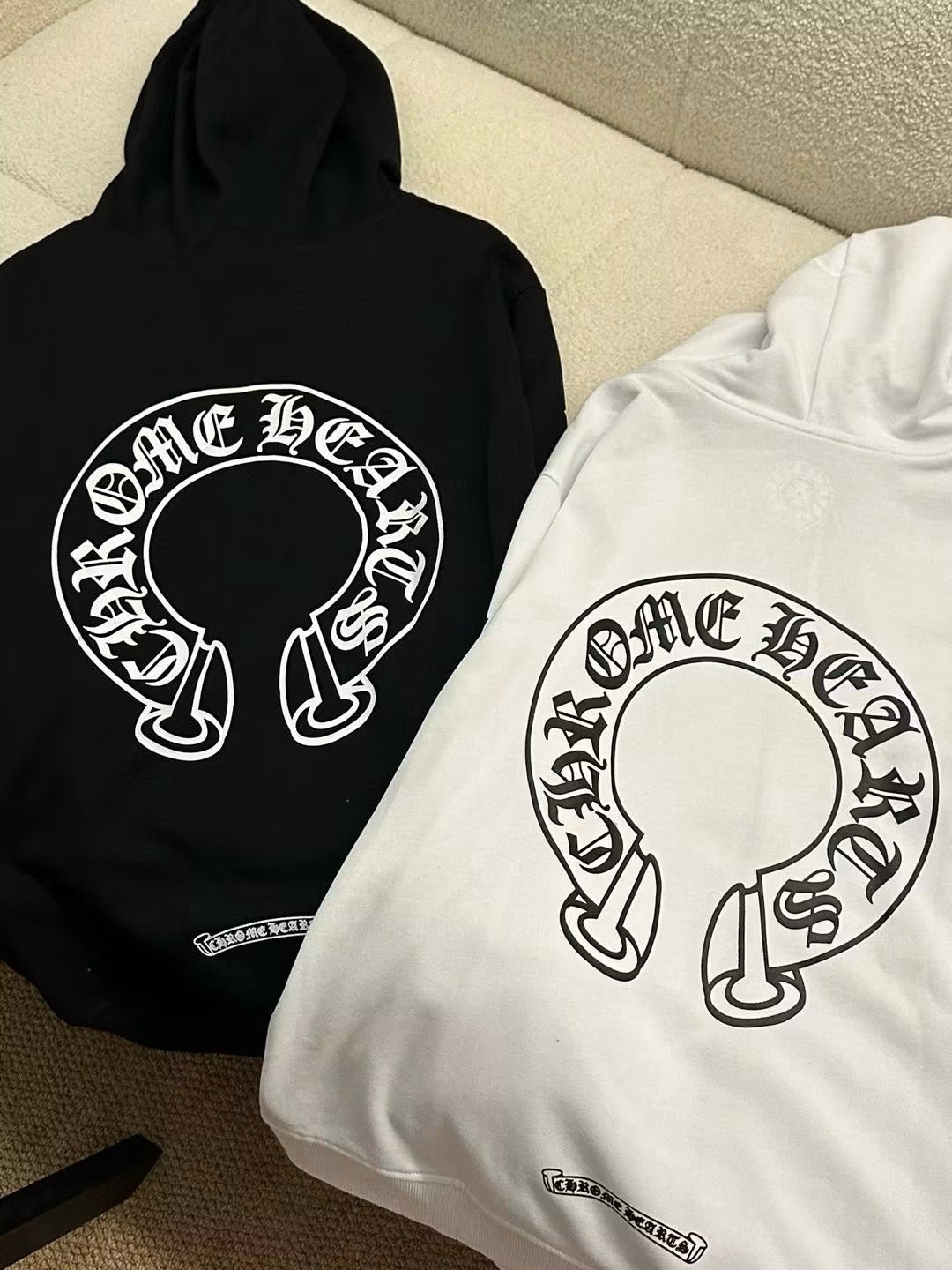 CHROME HEARTS HORSESHOE FLORAL CROSS ZIPPED HOODIE