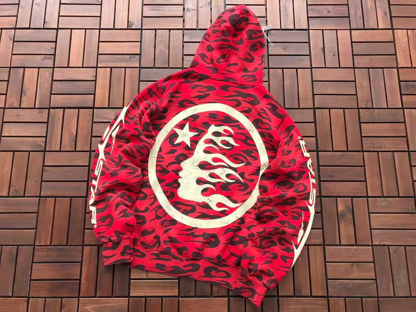 HELLSTAR LEOPARD FLAME ZIPPED HOODIE
