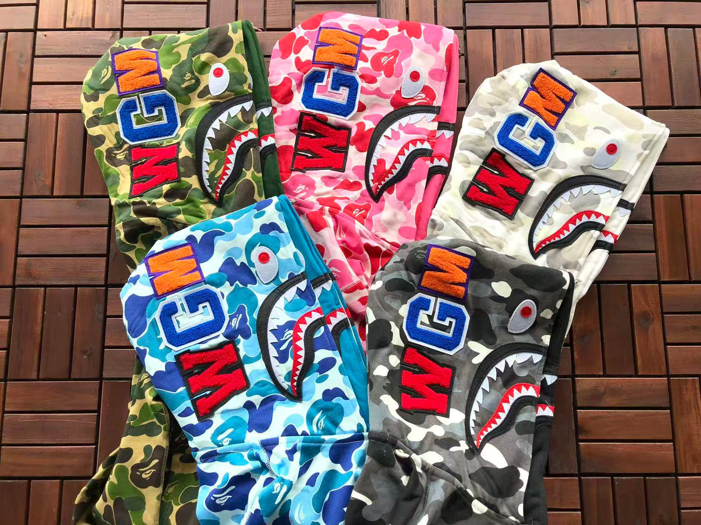 BAPE SHARK CAMOUFLAGE HOODIE