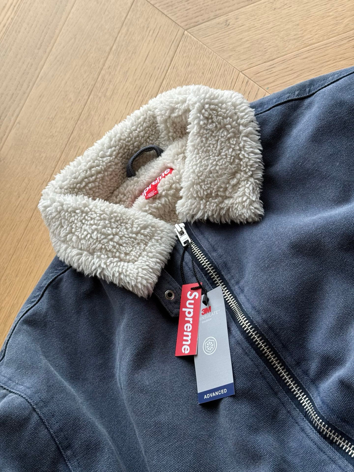 SUPREME SHERLING LINED BOMBER JACKET