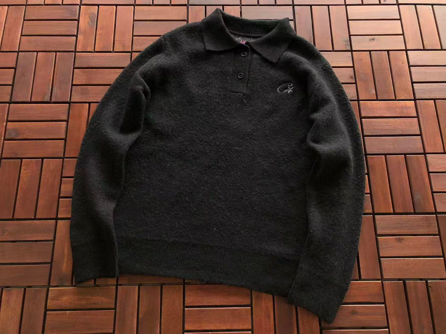 CORTEIZ C-STAR KNIT COLLARED SWEATER