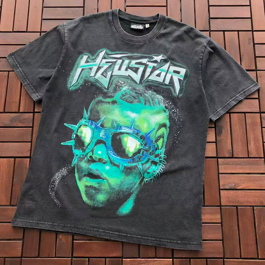 HELLSTAR “SPIKED GOGGLES PORTRAIT” T-SHIRT