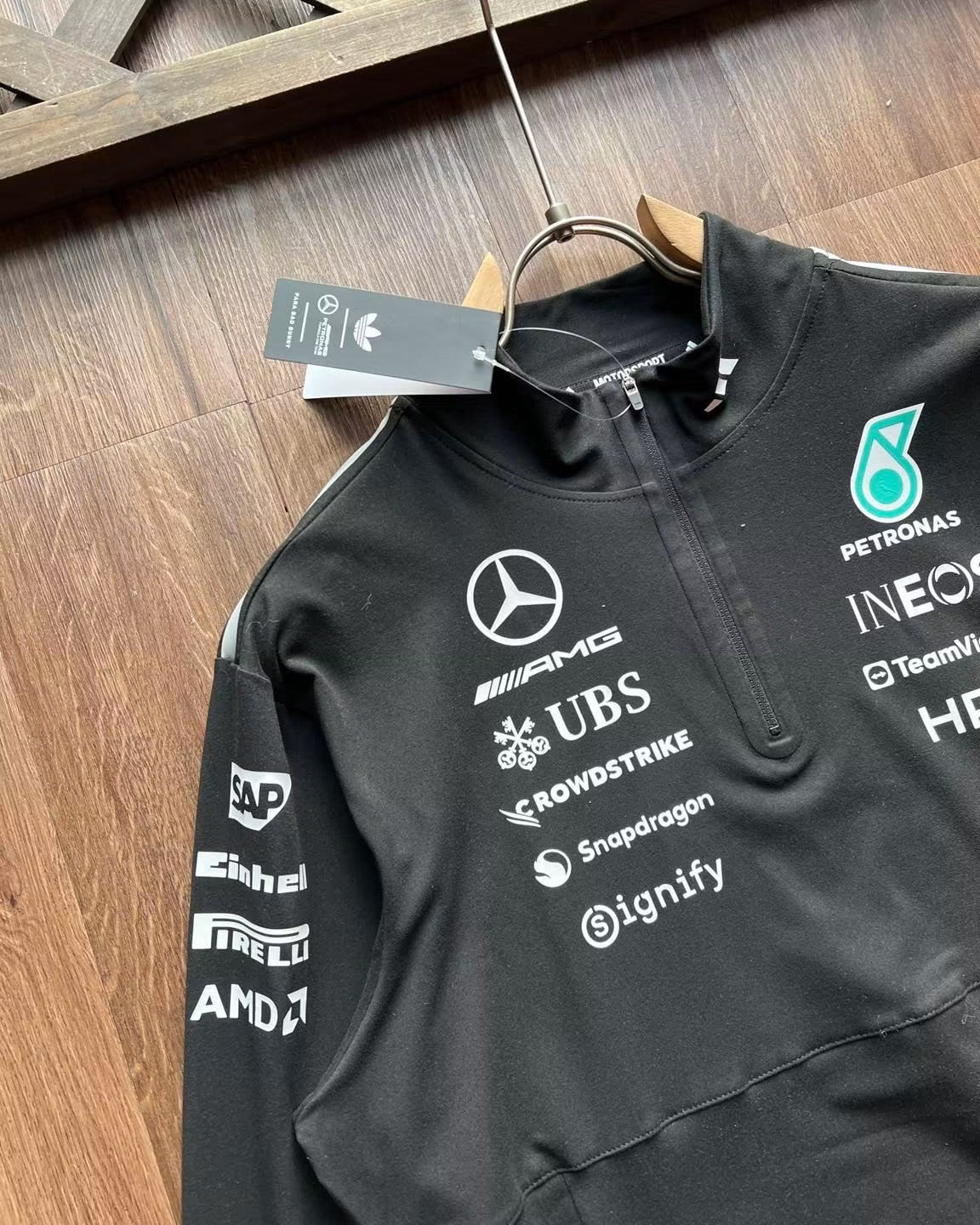 ADIDAS MERCEDES AMG PETRONAS HALF ZIP JACKET