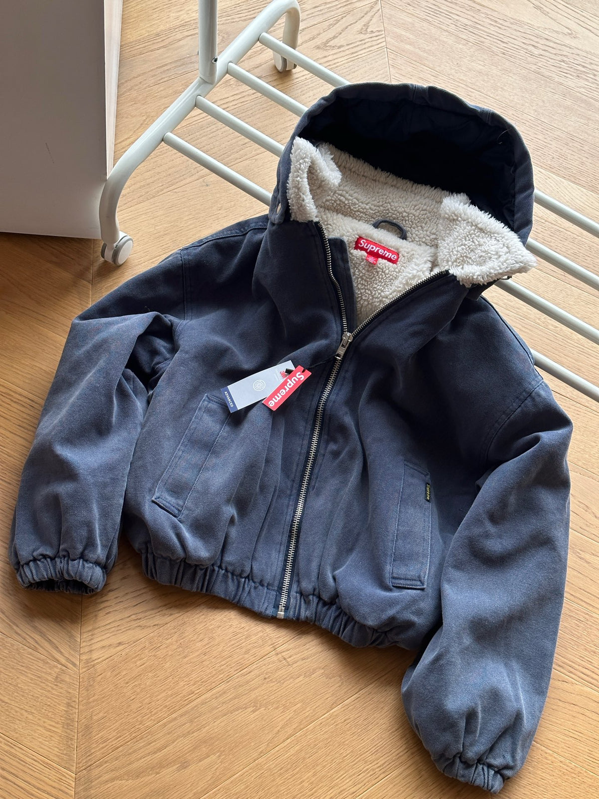 SUPREME SHERLING LINED BOMBER JACKET