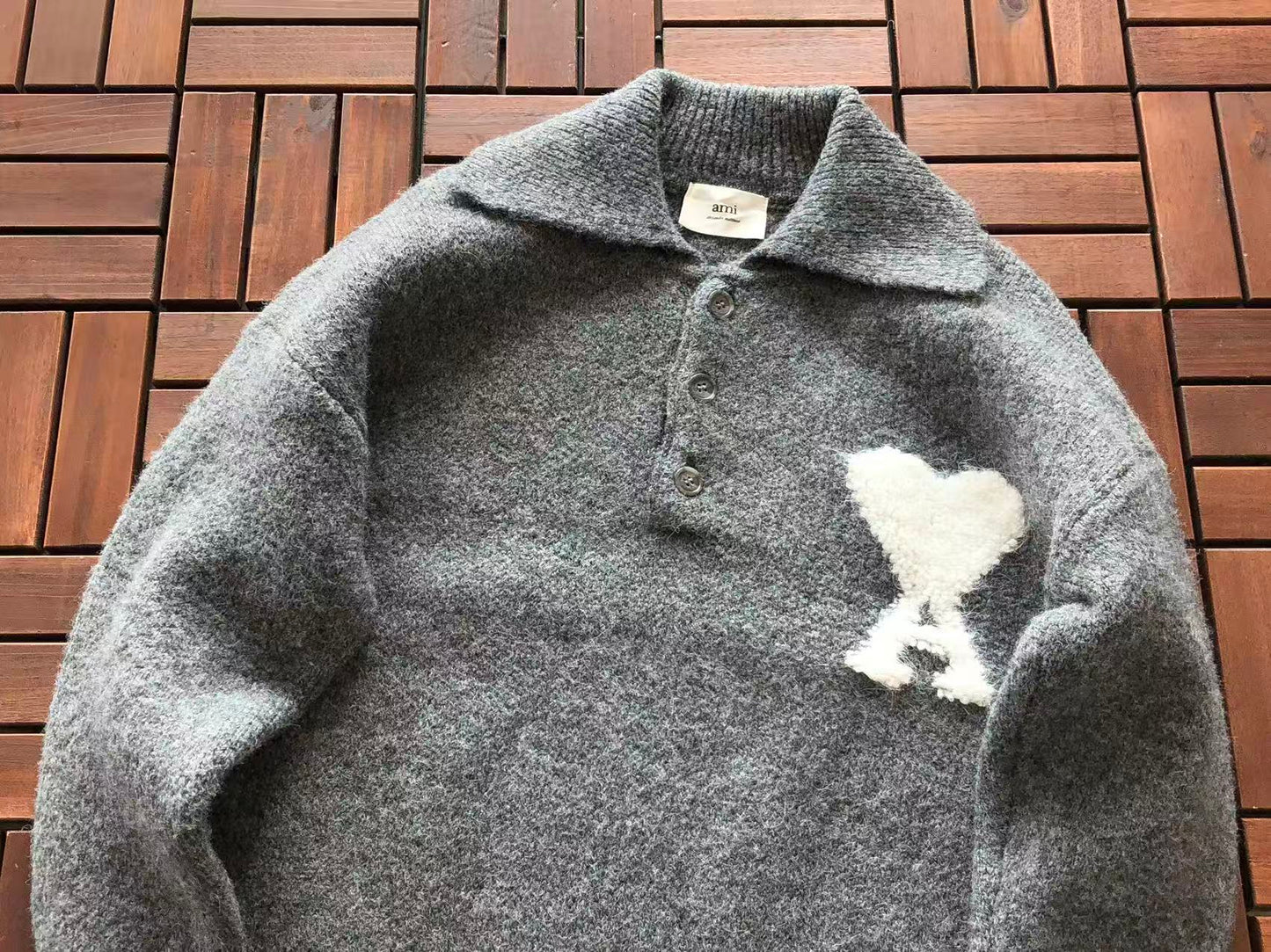 AMI POLO SWEATER