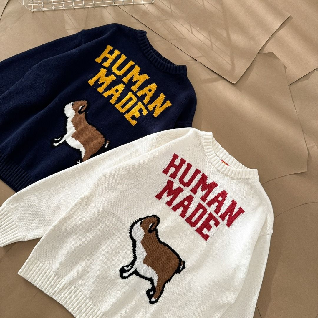 HUMAN MADE PUPPY ROUND NECK SWEATER