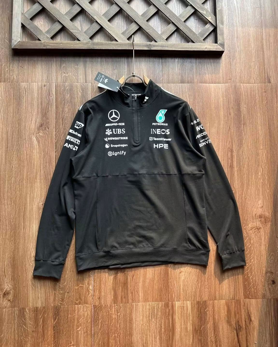 ADIDAS MERCEDES AMG PETRONAS HALF ZIP JACKET