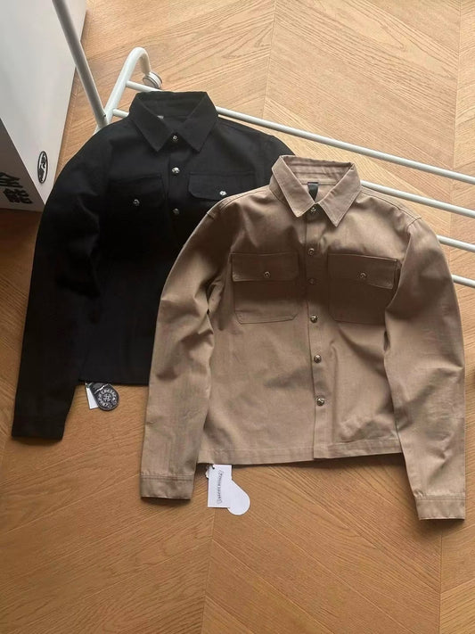 CHROME HEARTS CROSS BUTTON WORK POLO LONGSLEEVE