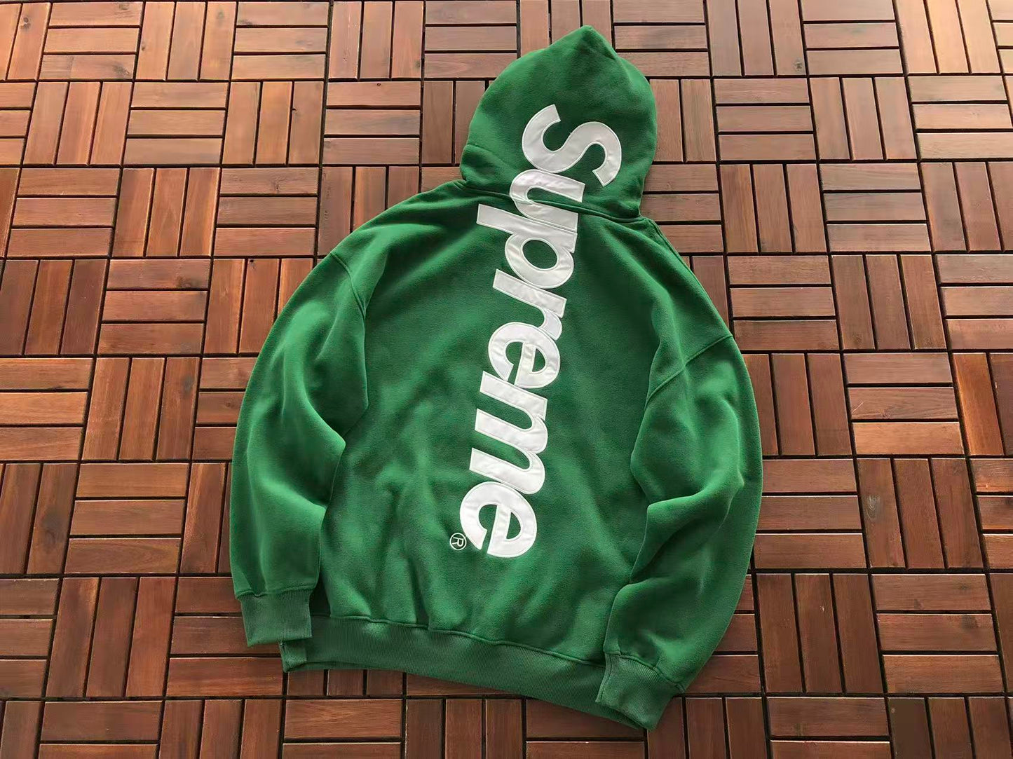 SUPREME SATIN APPLIQUE HOODIE