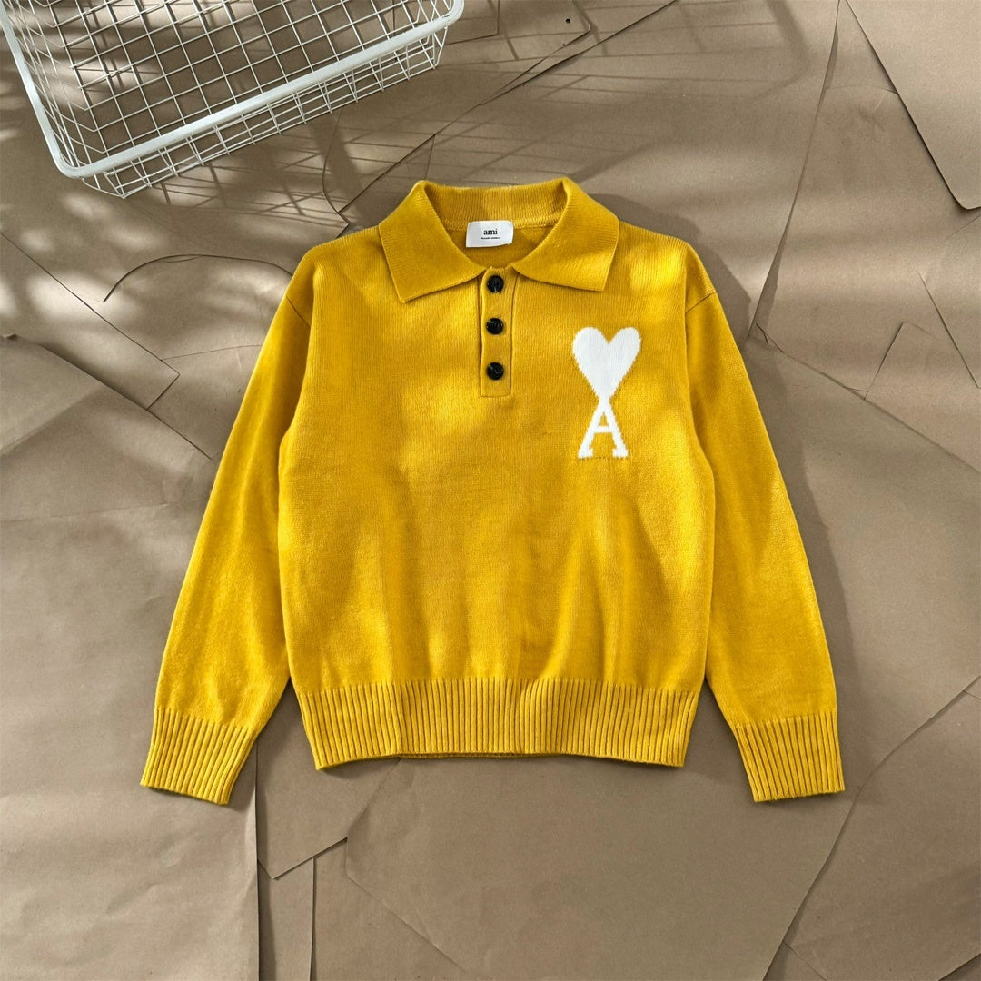 AMI POLO SWEATER