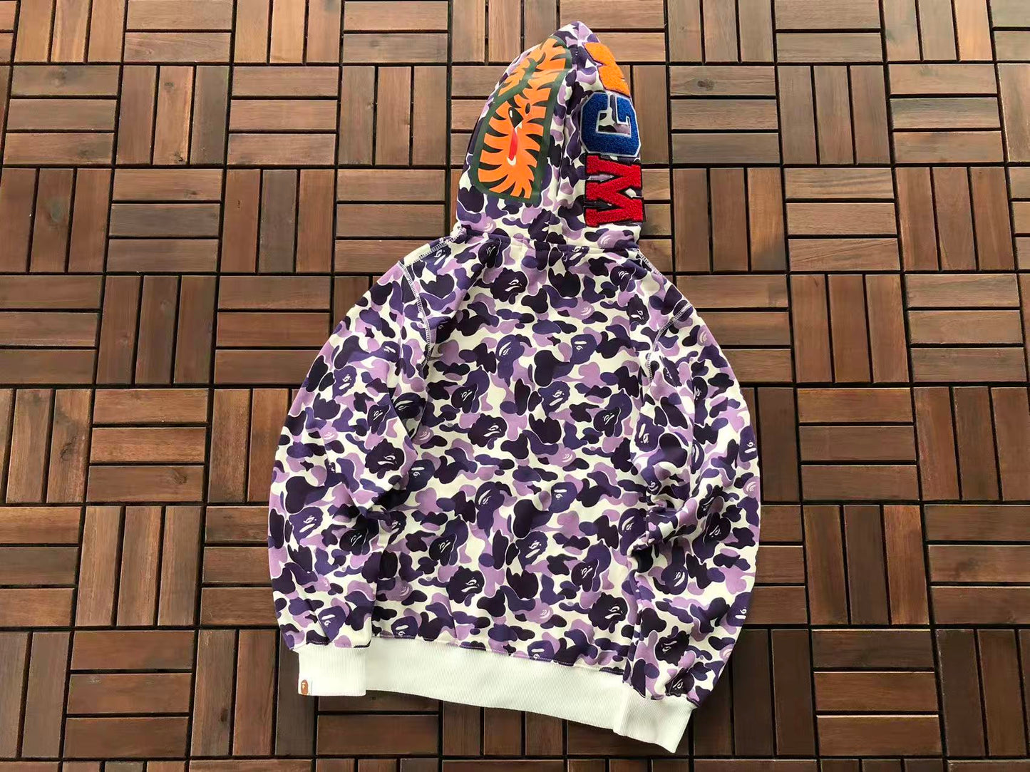 BAPE SHARK DOUBLE HOOD CAMOUFLAGE HOODIE