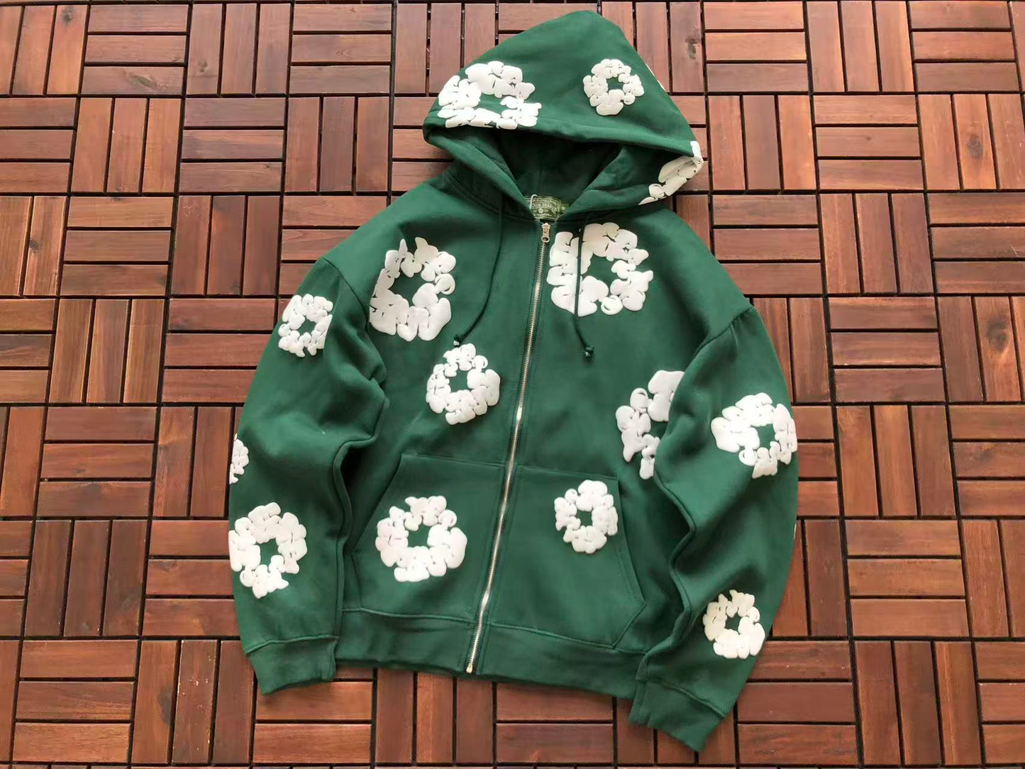 DENIM TEARS ZIPPED HOODIE