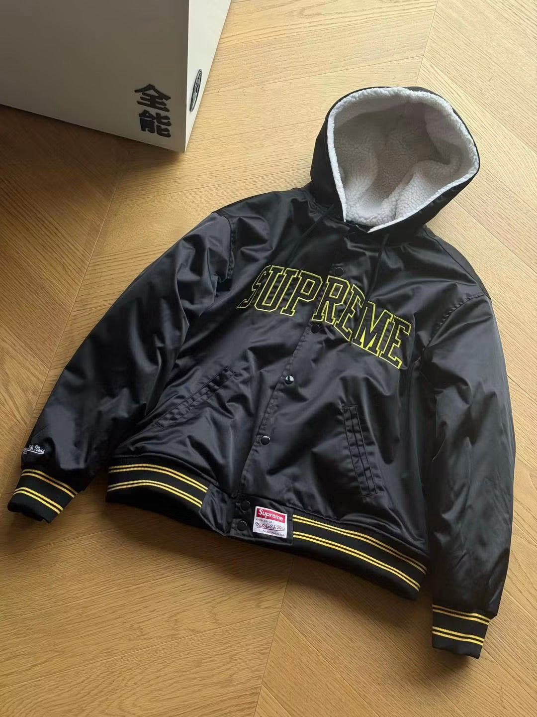 SUPREME MITCHELL & NESS BOMBER JACKET