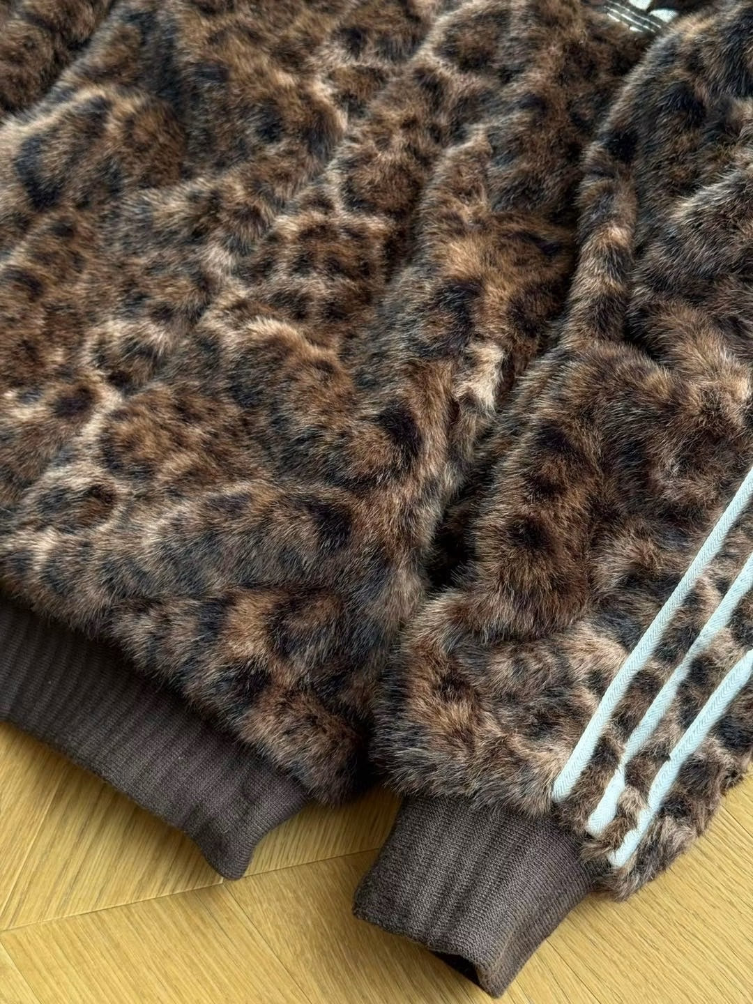 ADIDAS LEOPARD FLEECE JACKET