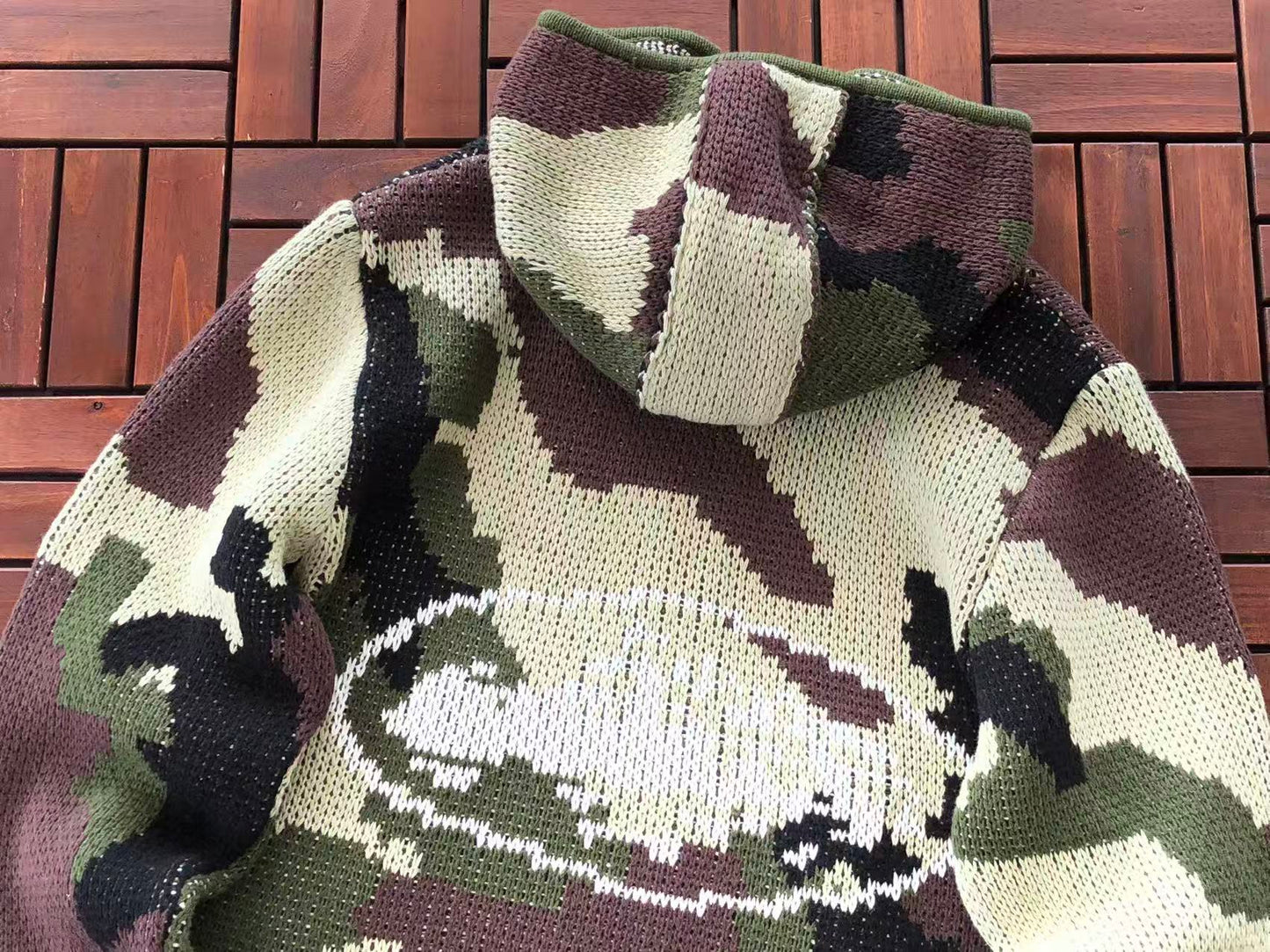 CORTEIZ ALCATRAZ HEAVY KNIT CAMO HOODIE