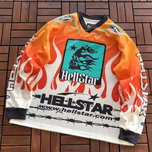 HELLSTAR FLAME SKULL HOCKEY JERSEY