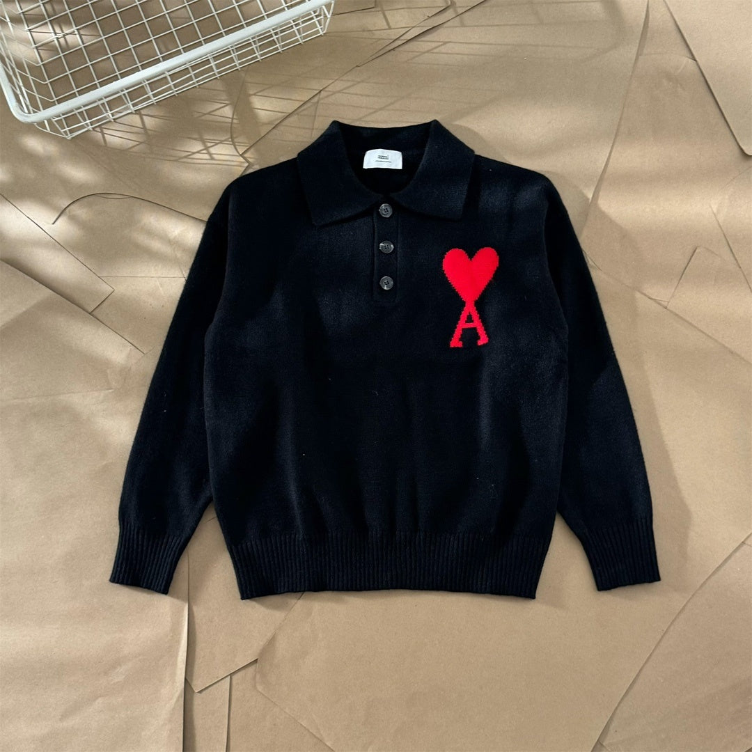 AMI POLO SWEATER