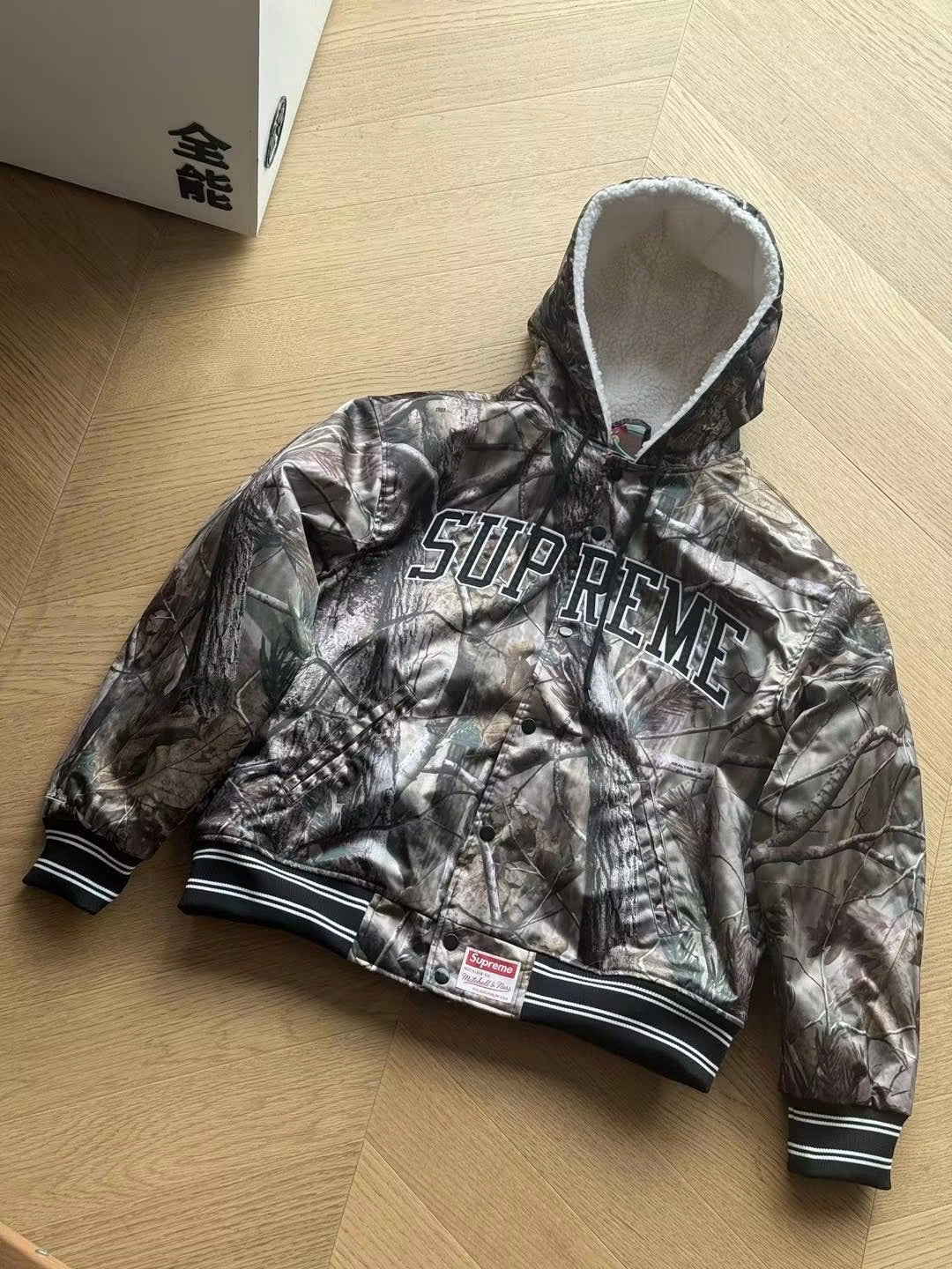 SUPREME MITCHELL & NESS BOMBER JACKET
