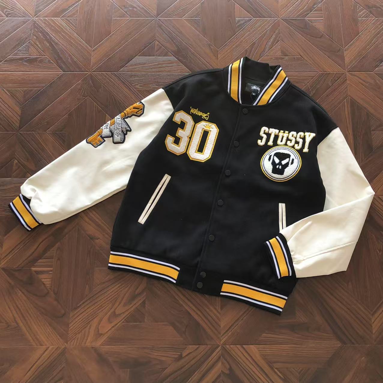 STUSSY X METALHEADZ 30 VARSITY JACKET