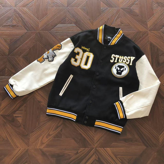 STUSSY X METALHEADZ 30 VARSITY JACKET