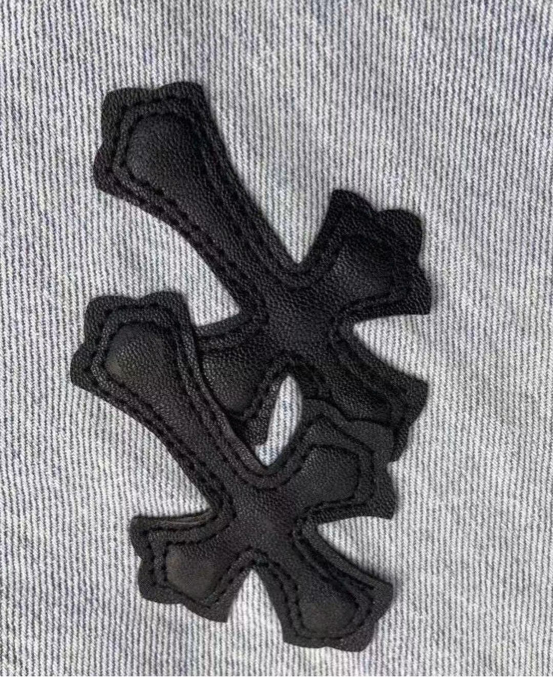 CHROME HEARTS CROSS PATCH DENIM JORTS