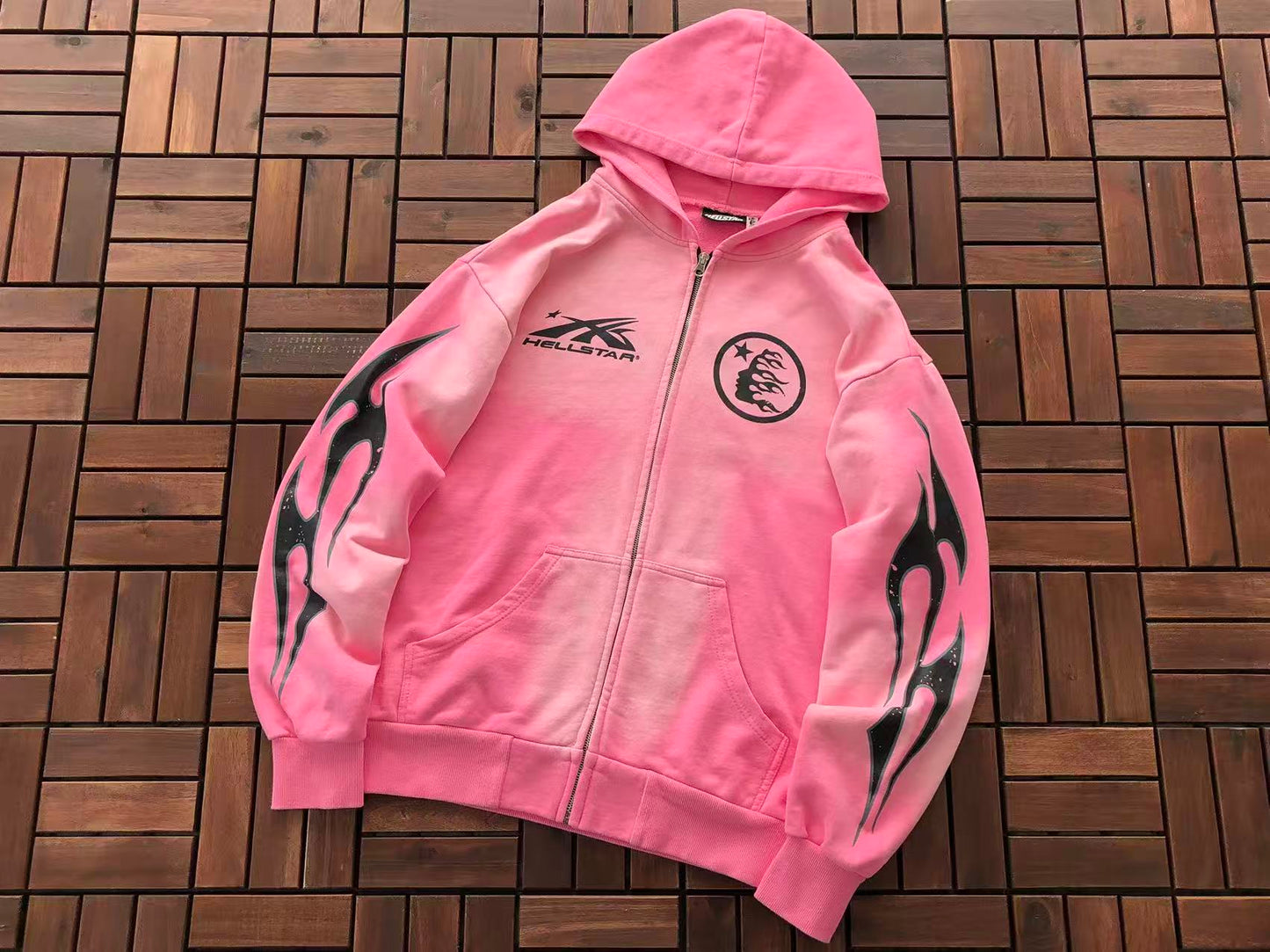 HELLSTAR FLAME ZIPPED HOODIE