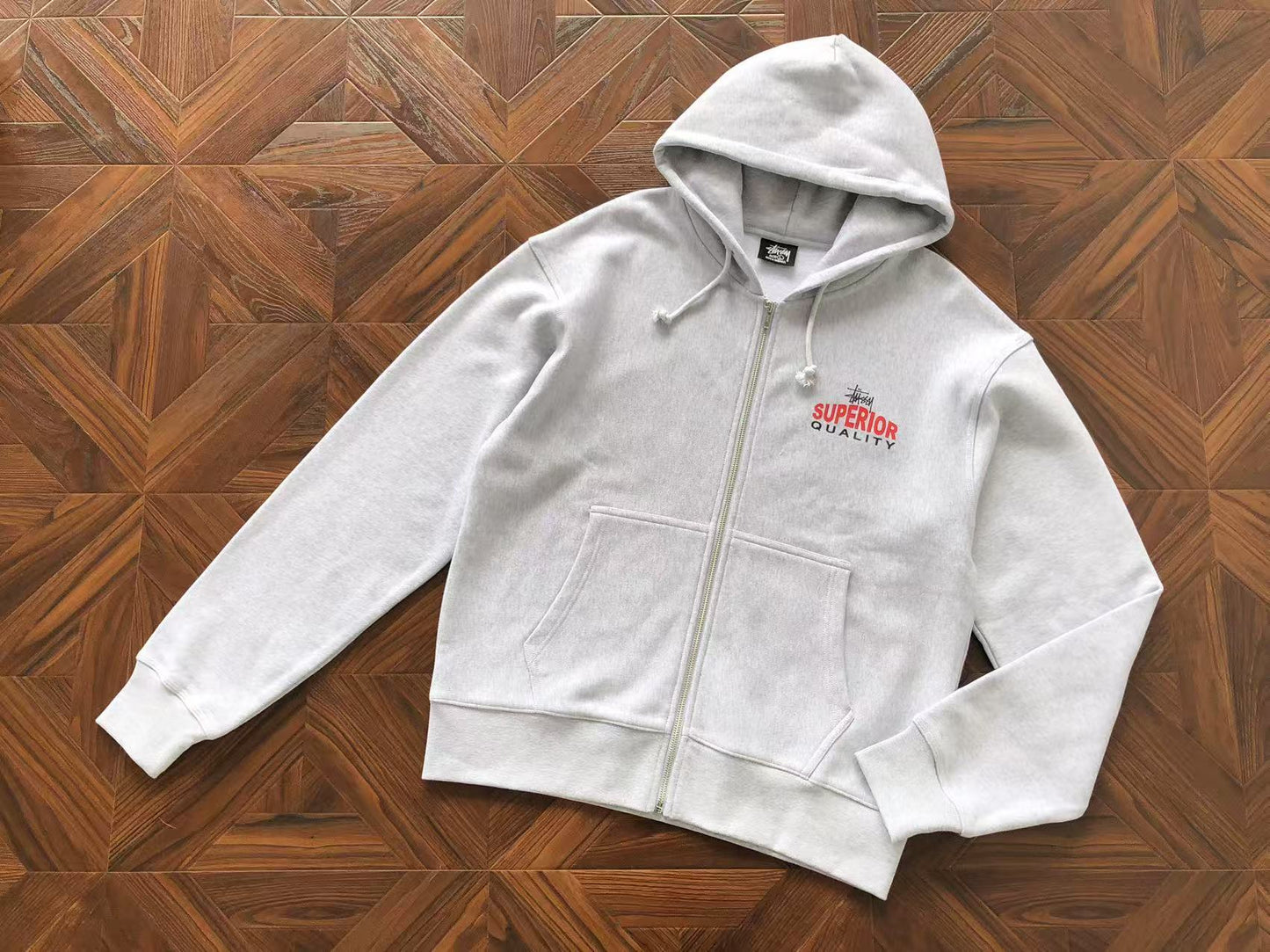 STUSSY SUPERIOR QUALITY ZIPPED HOODIE