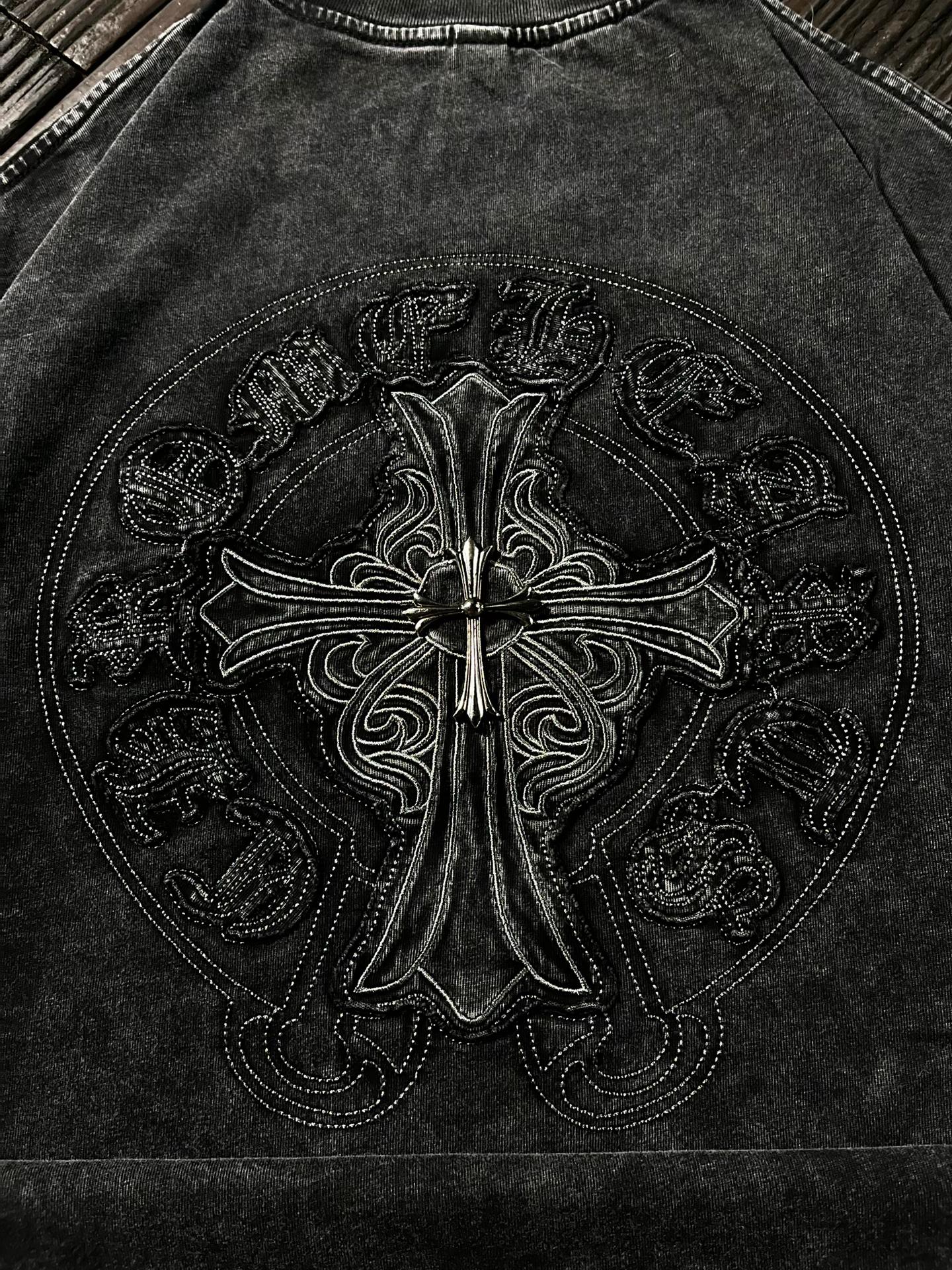 CHROME HEARTS TRIPLE CROSS PATCH T-SHIRT