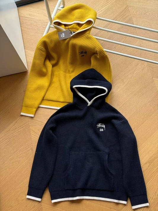 STUSSY X WALES BONNER CASHMERE HOODIE