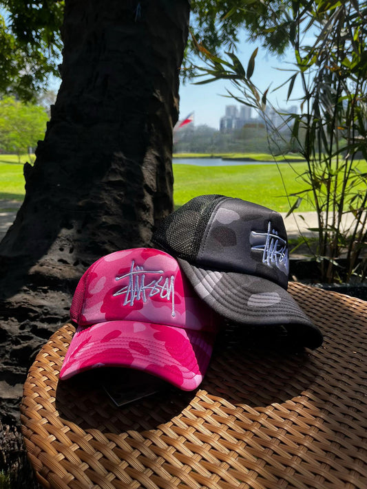 STUSSY X BAPE TRUCKER CAP