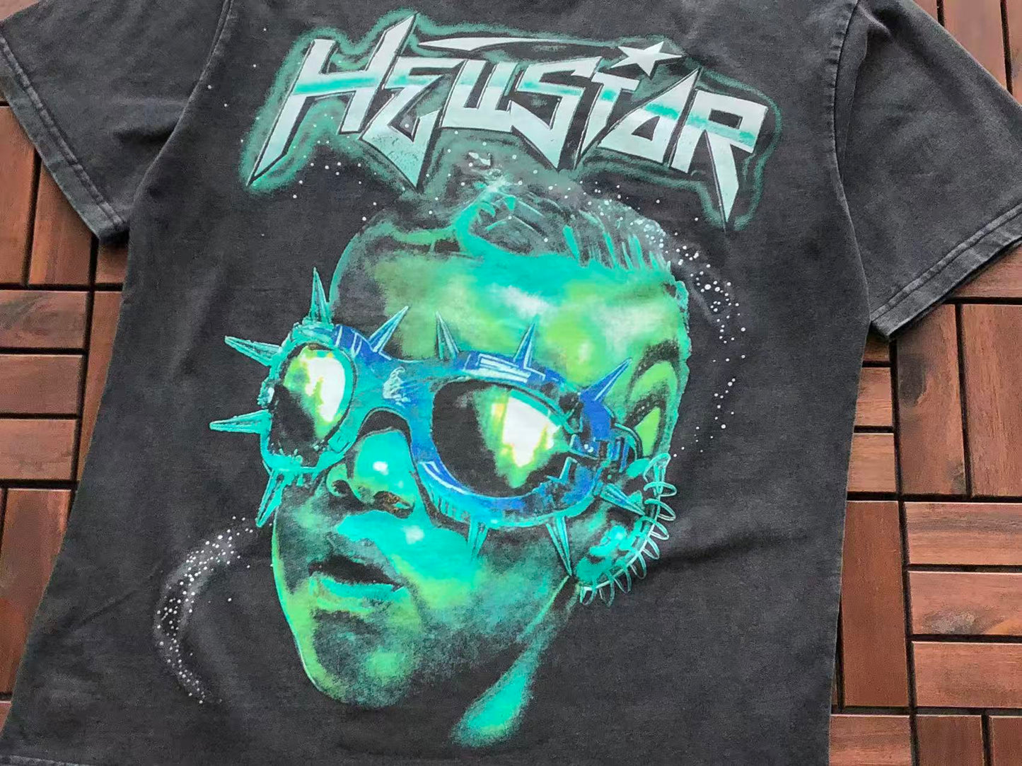 HELLSTAR “SPIKED GOGGLES PORTRAIT” T-SHIRT