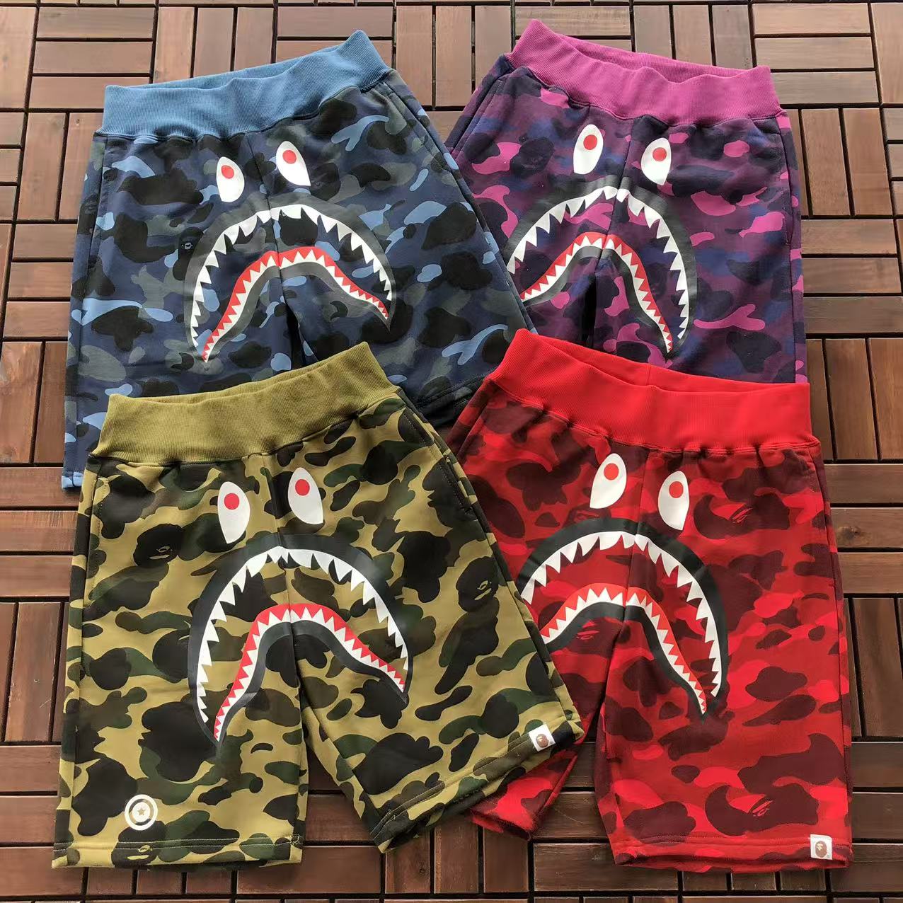 BAPE SHARK CAMOUFLAGE SHORTS