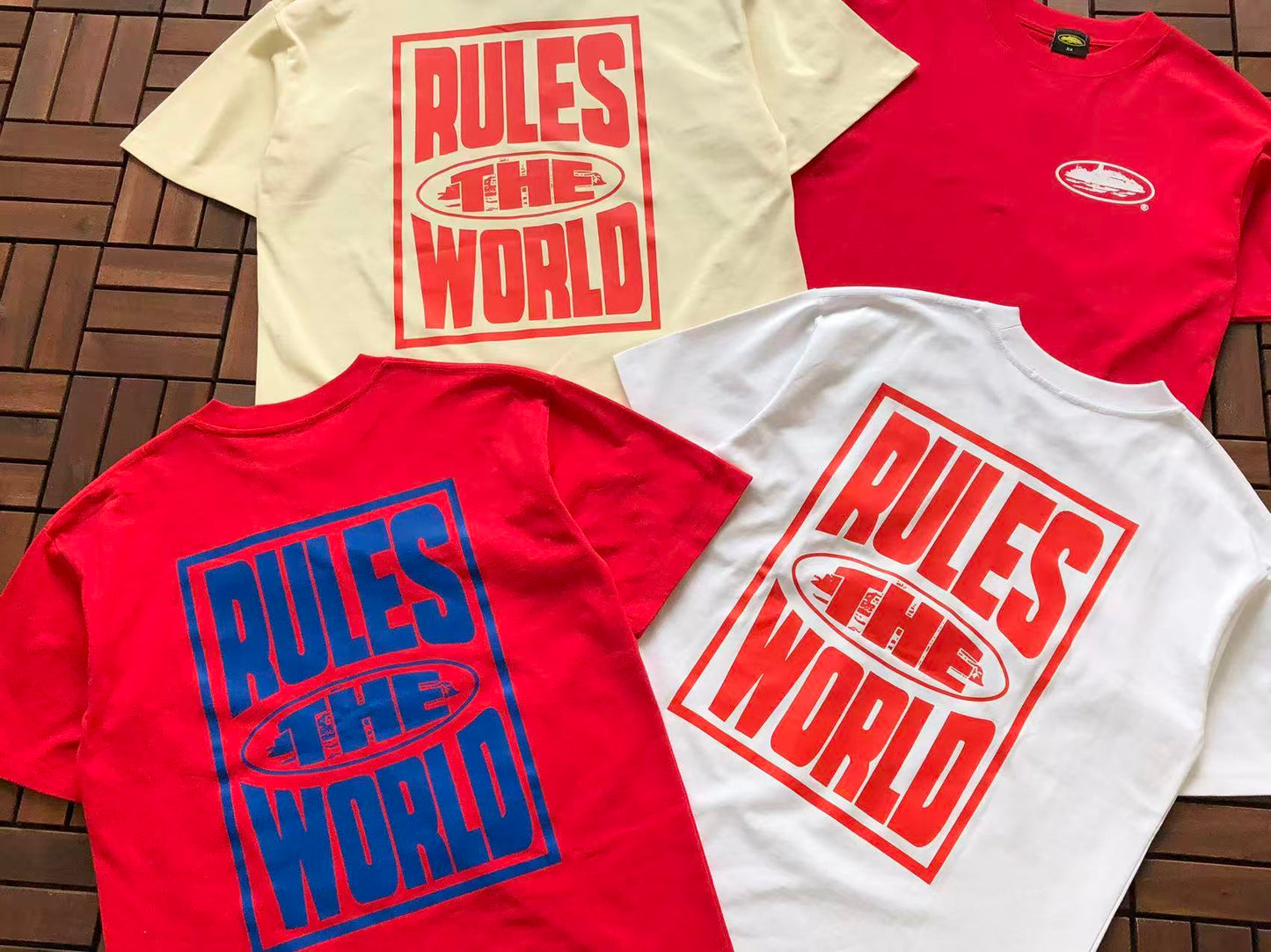 CORTEIZ X SUPREME RULES THE WORLD T-SHIRR