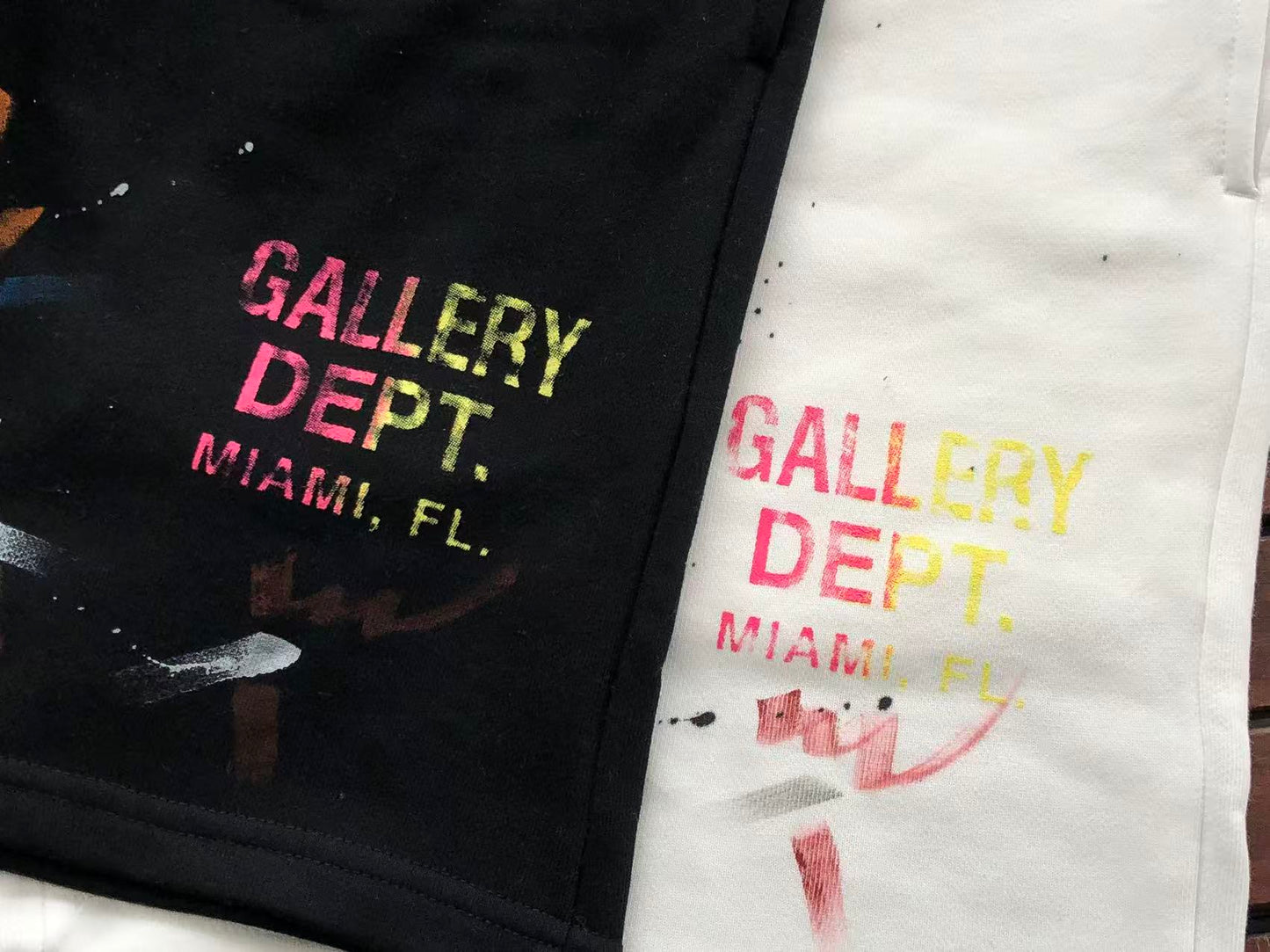 GALLERY DEPT SPLATTERED PAINT SHORTS