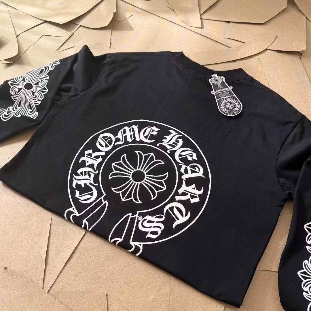 CHROME HEARTS FLORAL HORSESHOE SLEEVE POCKET LONGSLEEVE