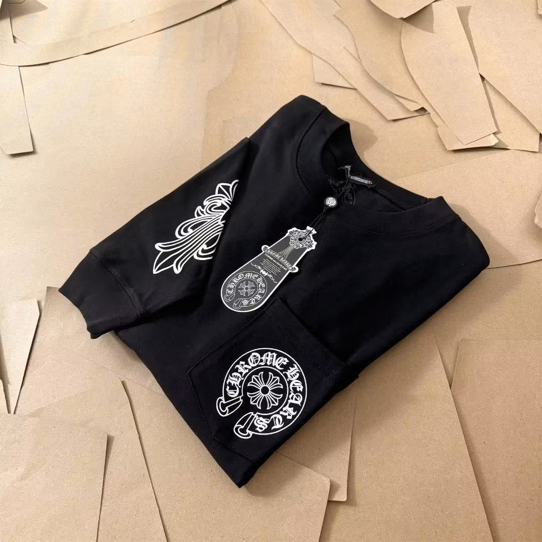 CHROME HEARTS FLORAL HORSESHOE SLEEVE POCKET LONGSLEEVE