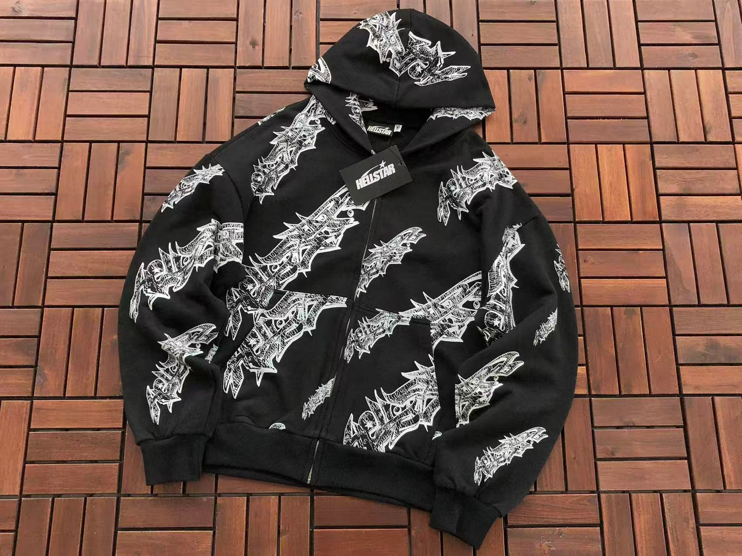 HELLSTAR SWORD LOGO ZIPPED HOODIE