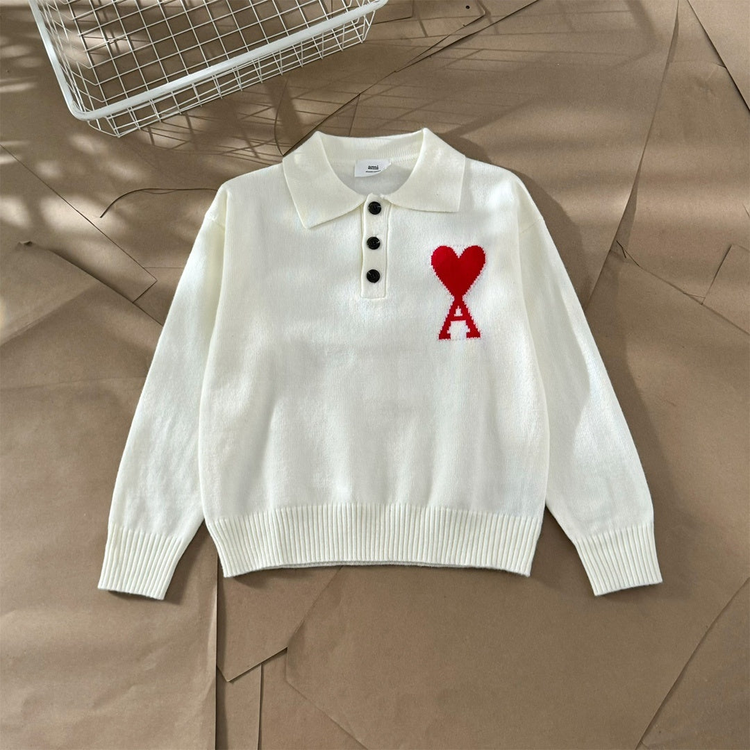 AMI POLO SWEATER