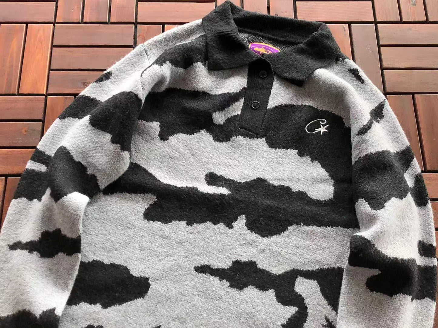 CORTEIZ C-STAR KNIT COLLARED SWEATER