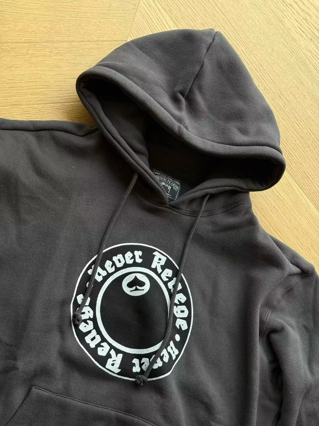 STUSSY X DENIM TEARS NEVER RENEGE HOODIE