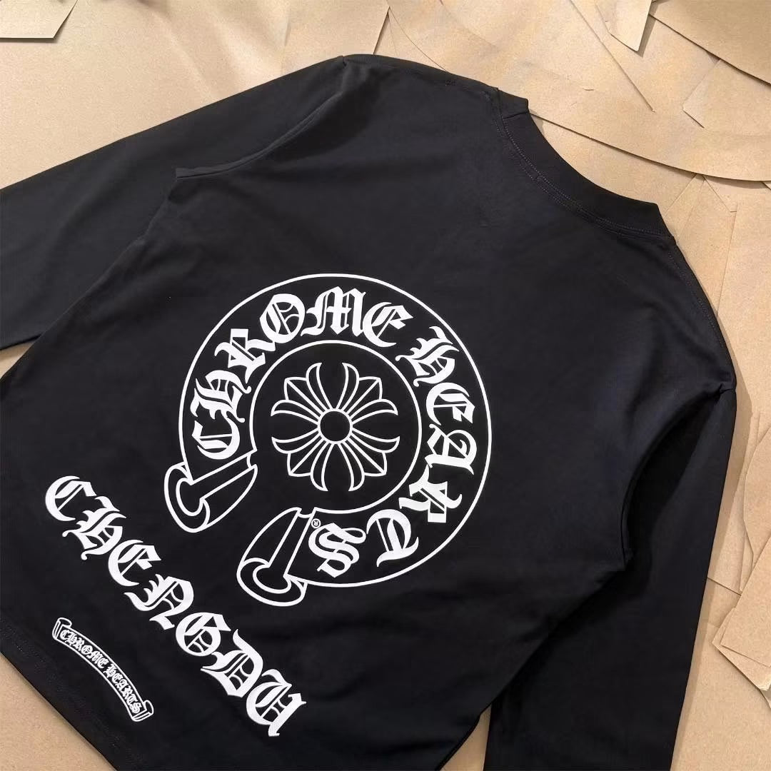 CHROME HEARTS FLORAL HORSESHOE SLEEVE POCKET LONGSLEEVE