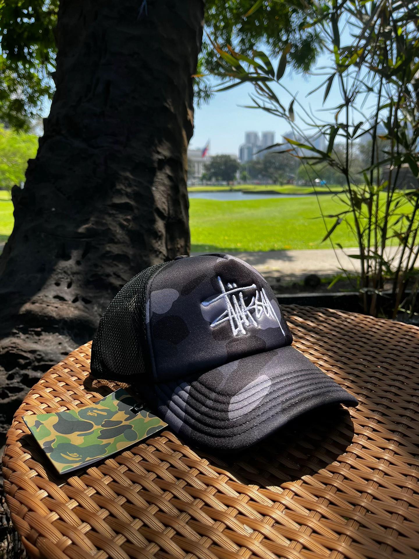 STUSSY X BAPE TRUCKER CAP