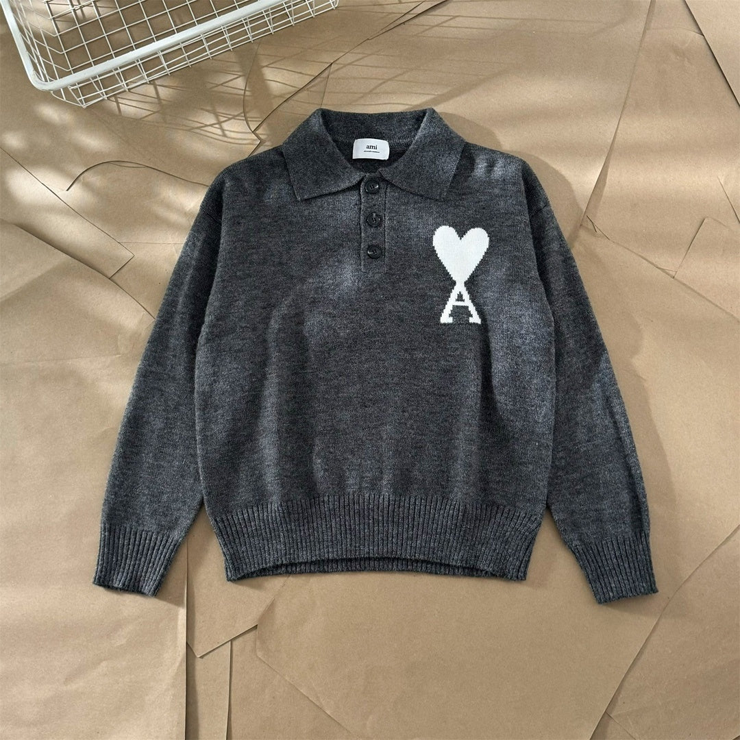 AMI POLO SWEATER