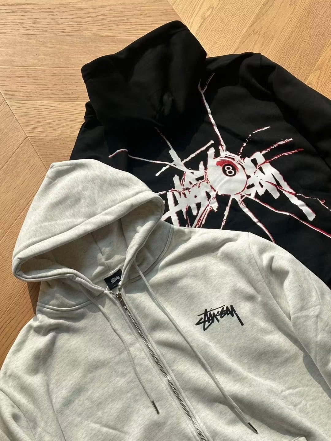 STUSSY SHATTERED ZIPPED HOODIE