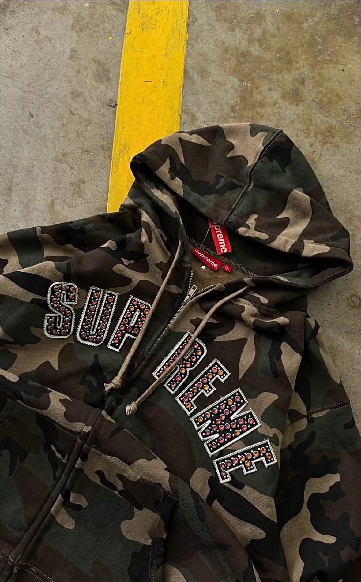 SUPREME X B.B. SIMON ZIP UP WOOD LAND HOODIE