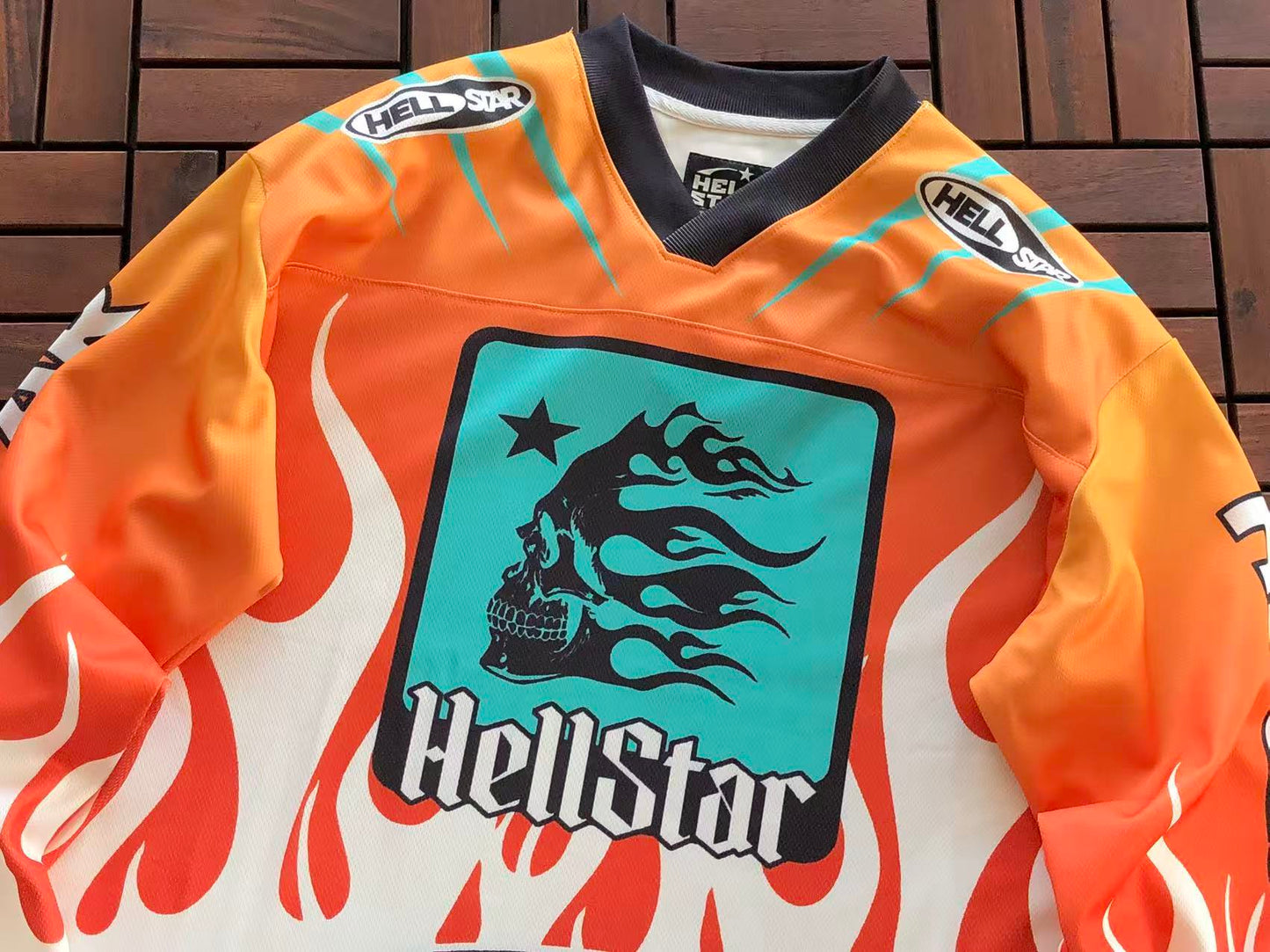 HELLSTAR FLAME SKULL HOCKEY JERSEY