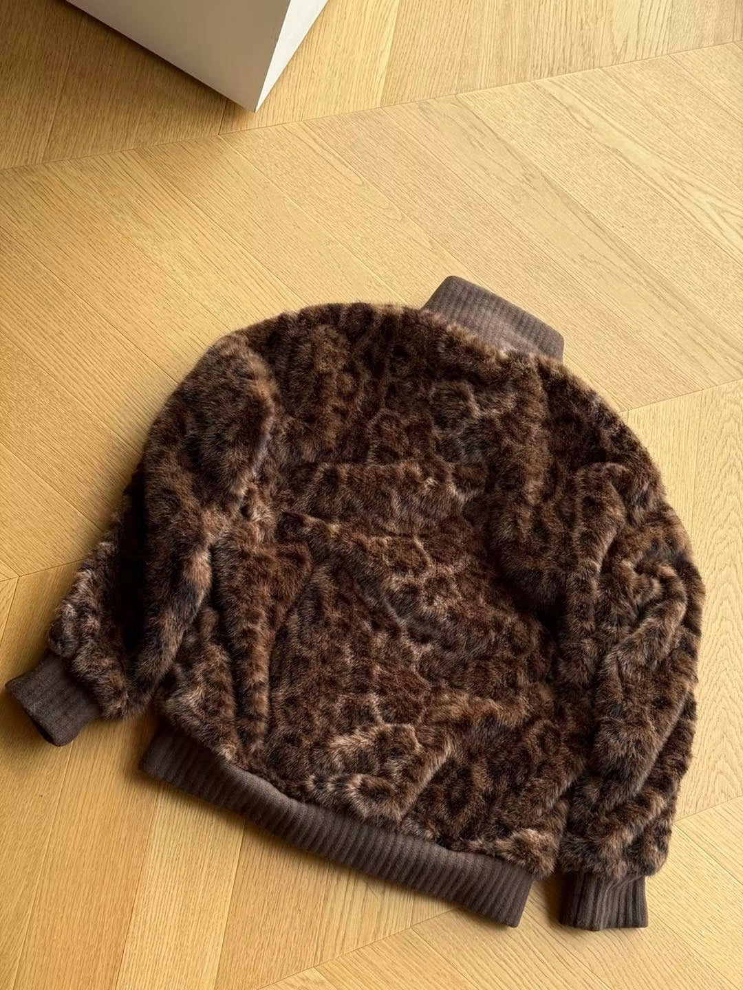 ADIDAS LEOPARD FLEECE JACKET