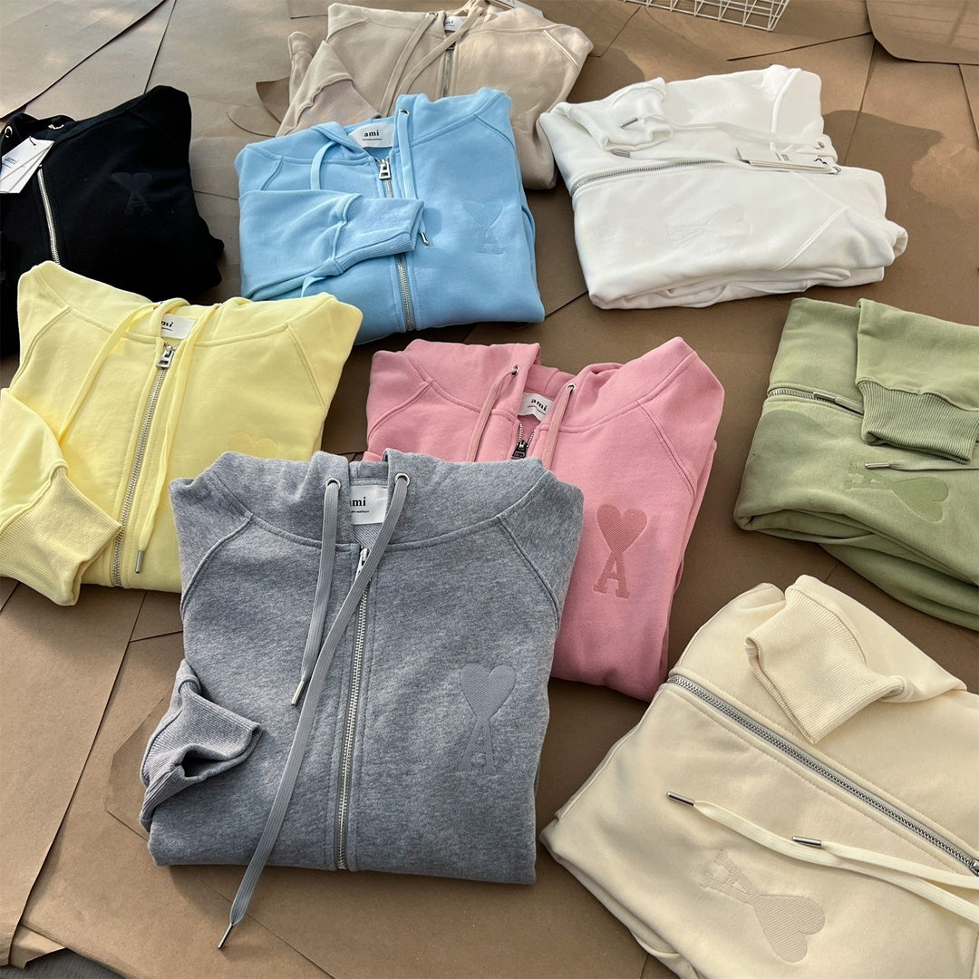 AMI ZIPPED HOODIE