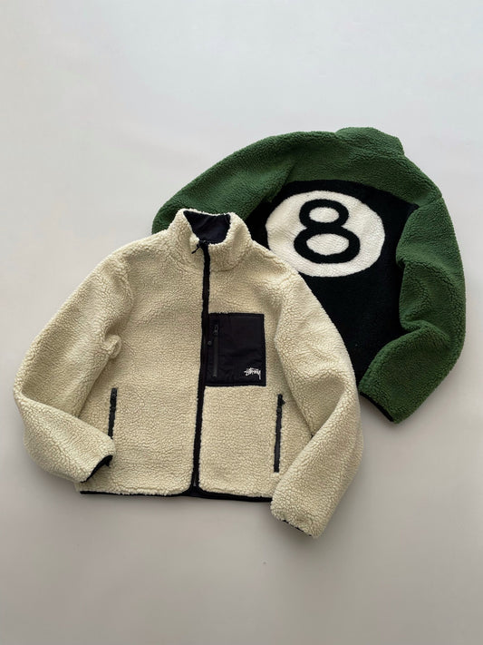 STUSSY SHERPA 8 BALL FLEECE JACKET