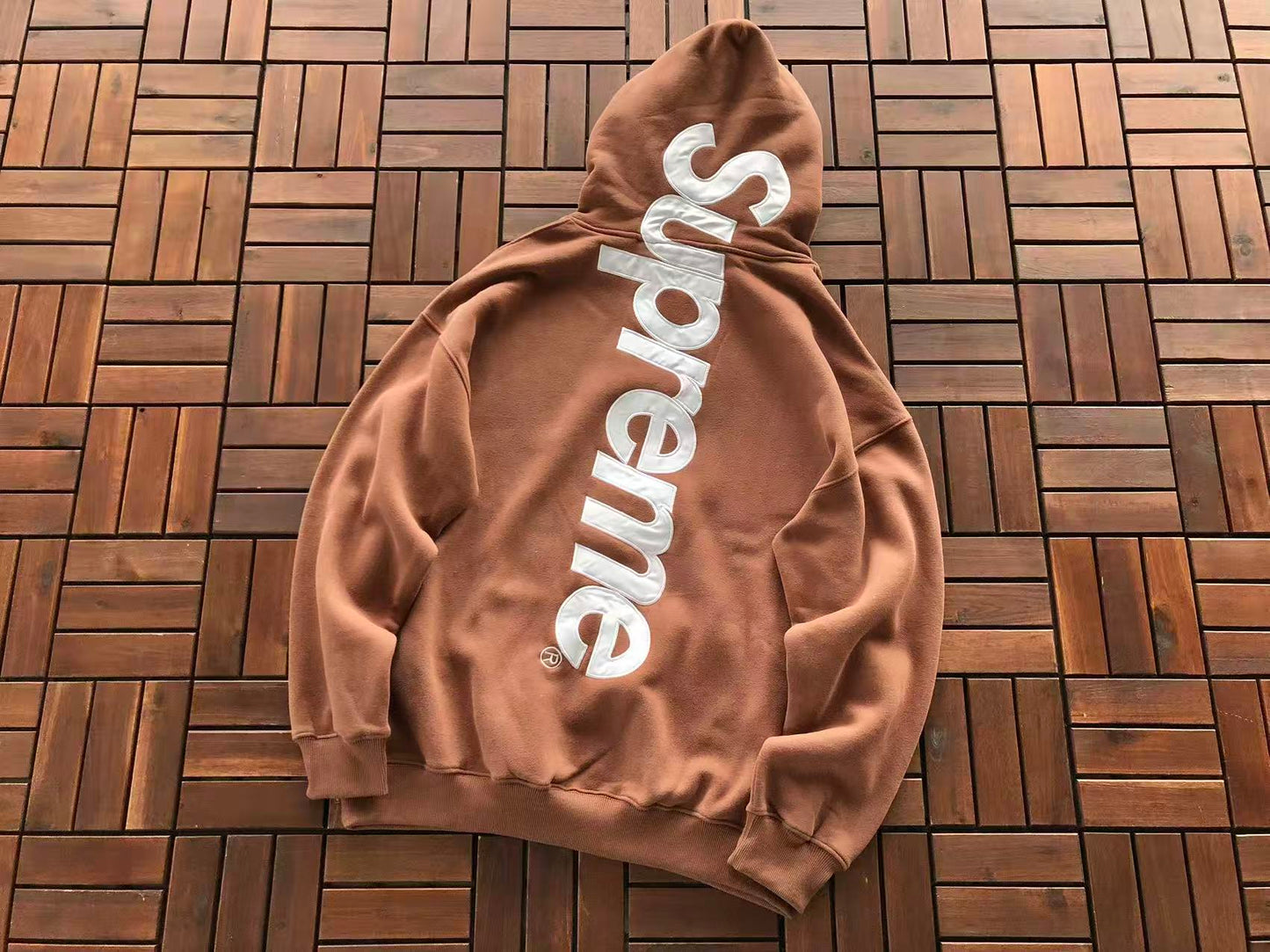 SUPREME SATIN APPLIQUE HOODIE